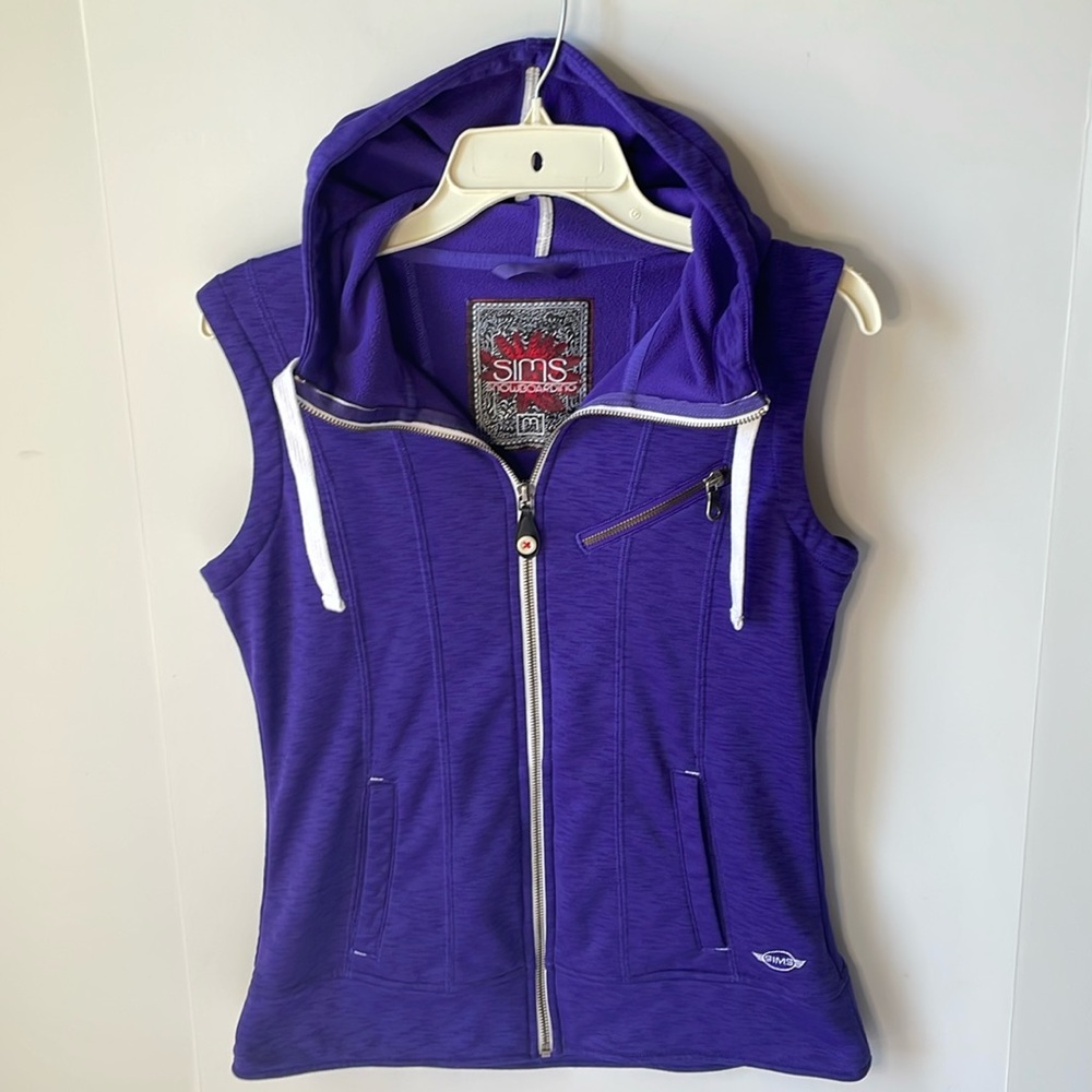 Sims Snowboarding Women's Size Medium Hooded Vest Purple